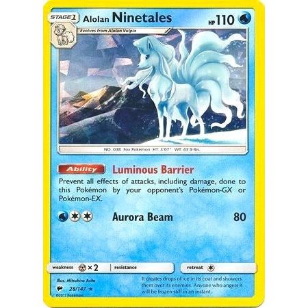 Alolan Ninetales - 28/147 (Cracked Ice Holo) (028/147) (PR)