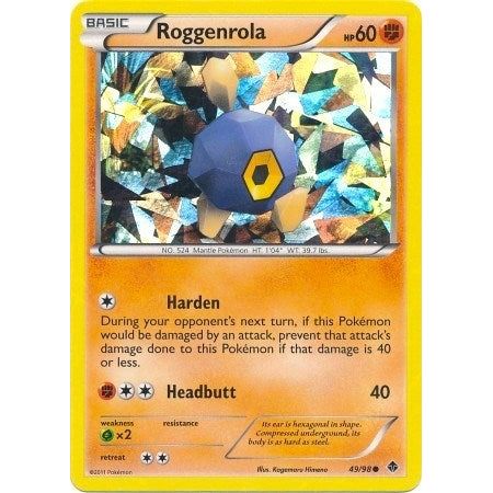 Roggenrola - 49/98 (Cracked Ice Holo) (049/098) (BLE)