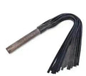 Hot BDSM Spanking Flogger Whip Genuine Leather Archaize Wooden Handle BDSM Spanking Paddles