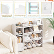 4-Tier Kids Toy Storage Organizer Bookshelf and Toy Storage Rack with Door-White