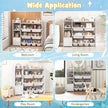 4-Tier Kids Toy Storage Organizer Bookshelf and Toy Storage Rack with Door-White