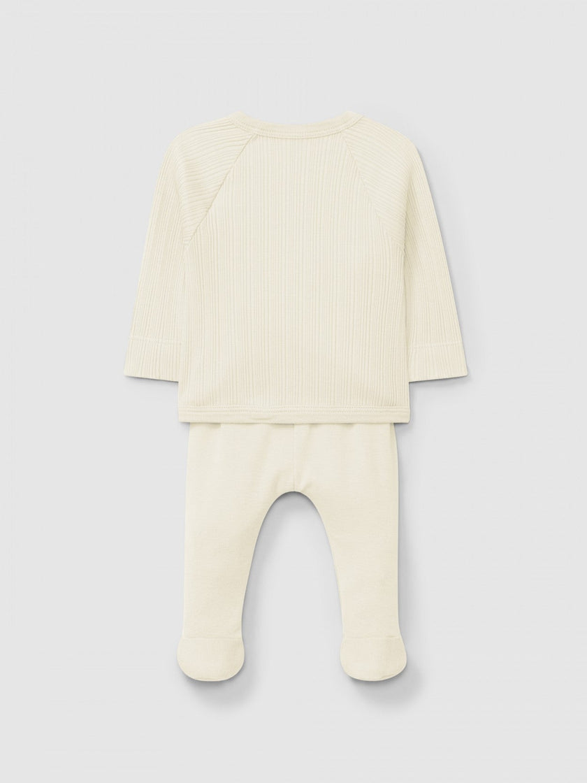 Three-piece set in ribbed jersey | Natural | Snug