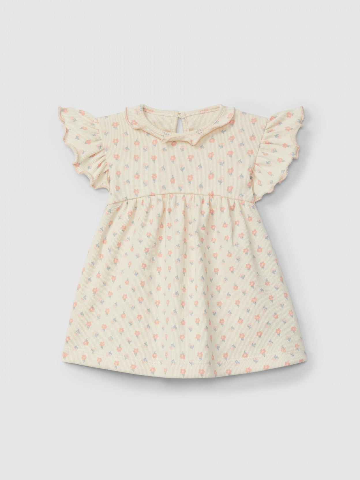 Ribbed jersey dress floral print| Pink | Snug