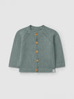 Knitted cardigan round neckline | Mint Blue | Snug