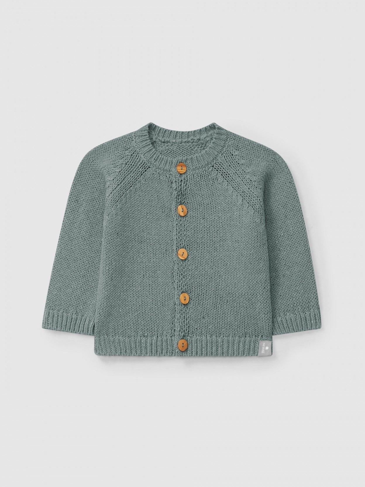 Knitted cardigan round neckline | Mint Blue | Snug