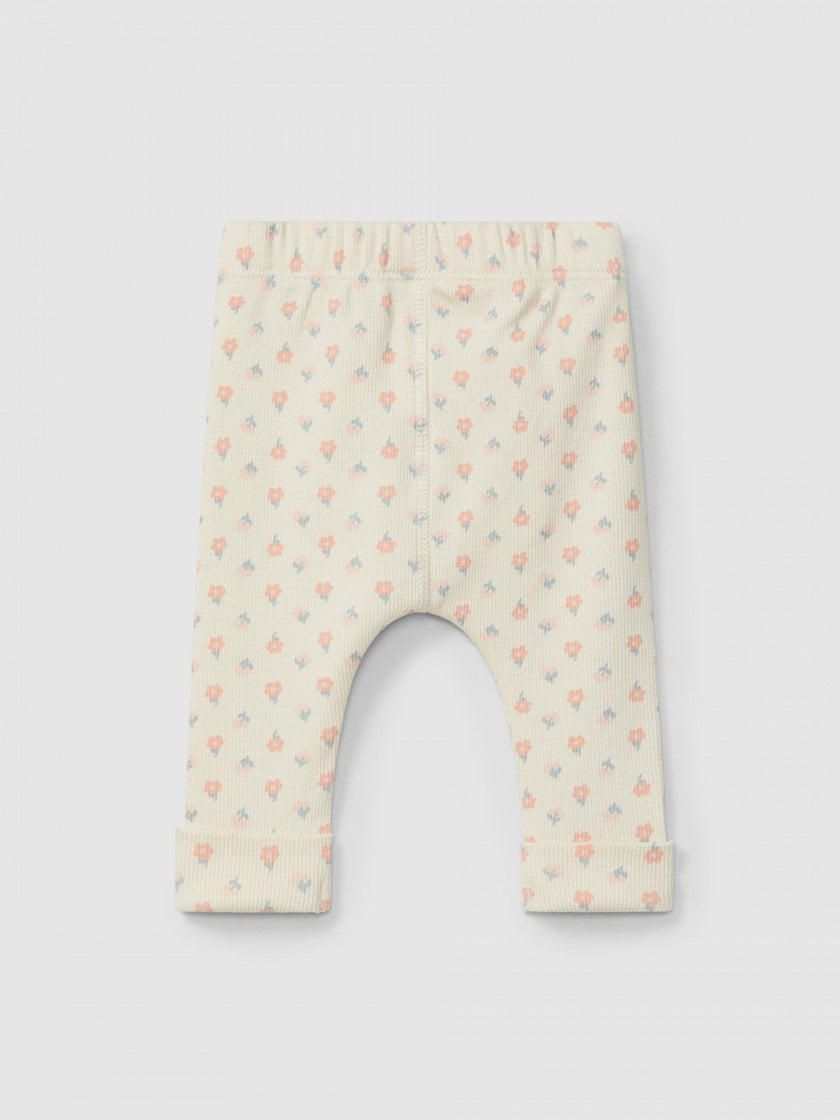 Ribbed jersey leggings floral print | Pink | Snug