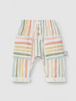 Multi-colour striped pull-up pants | Multicolor | Snug
