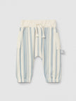 Printed plush pull-up pants | Mint Stripe | Snug