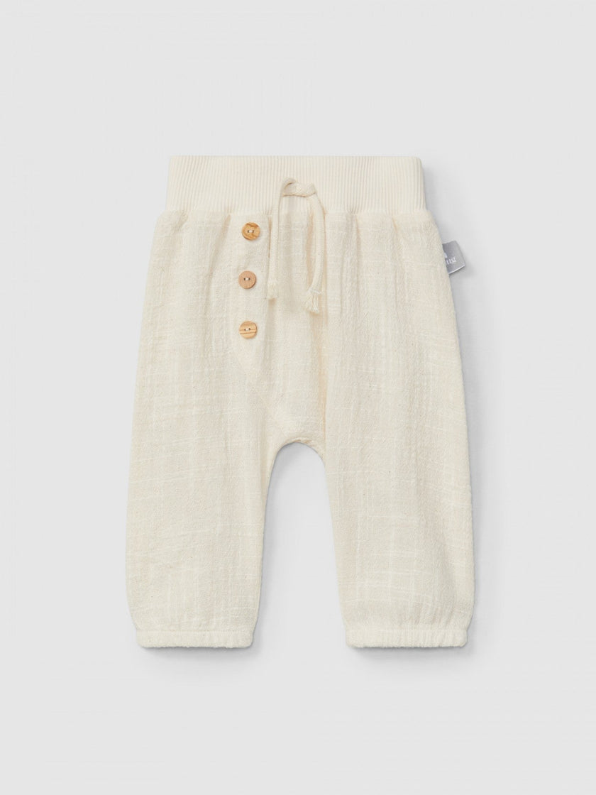 Natural-effect pull-up pants | Natural | Snug