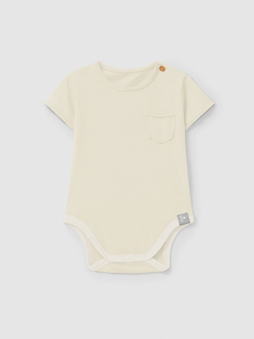 Plain bodysuit without collar | Natural | Snug
