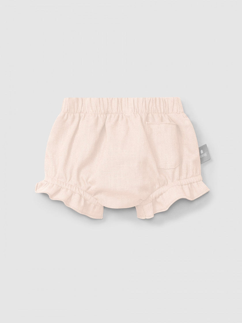 Plain pull-up diaper cover in linen with cotton | Pink | Snug