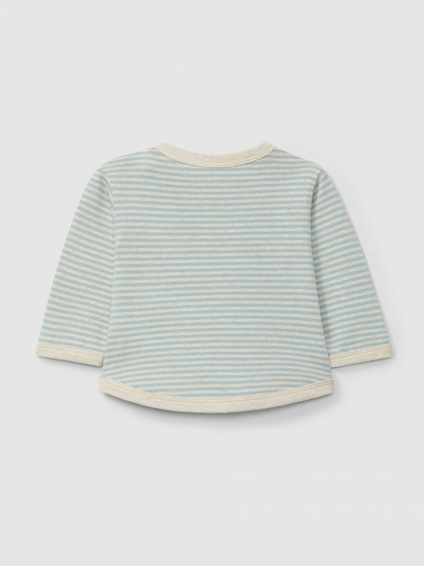 Cotton striped longsleeve | Mint Blue | Snug