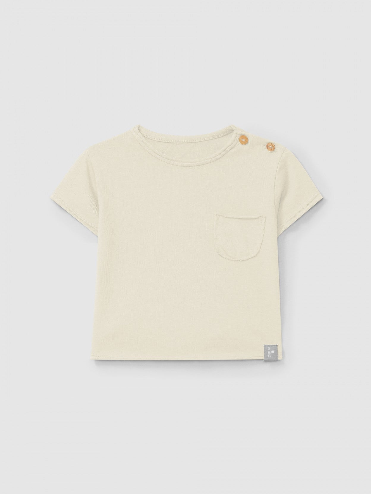 Plain T-shirt with pocket | Natural | Snug