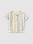 Multi-colour striped short-sleeve shirt | Multicolor | Snug