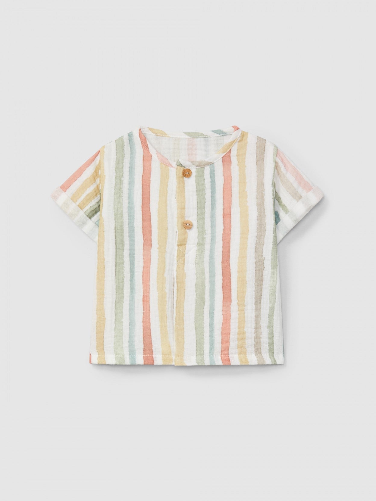 Multi-colour striped short-sleeve shirt | Multicolor | Snug