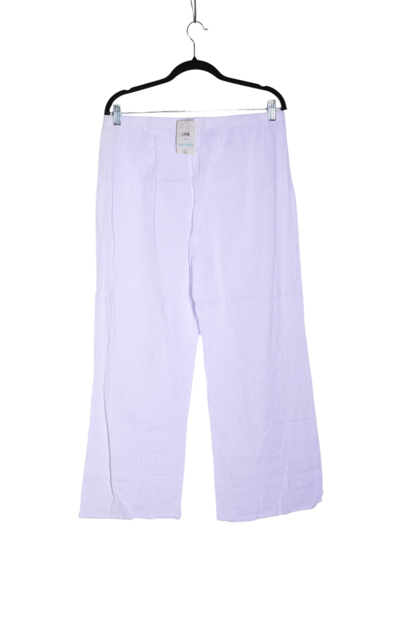 SUN MODA Women Palazzo Pants Regular fit in White - L, XL