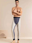 Men's Cotton Pants Graphene Waist Support Fleece-lined Long John Loungewear Sleepwear