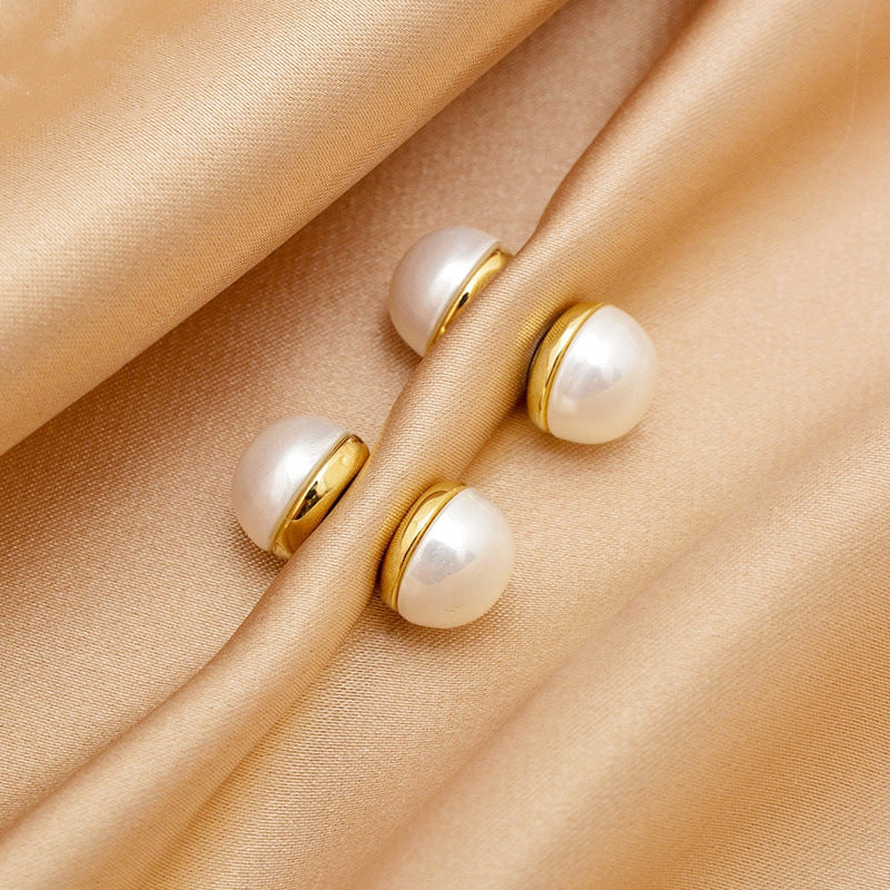 Magnetic Pearl Ear Studs – No Piercing Korean Style Alloy Earrings