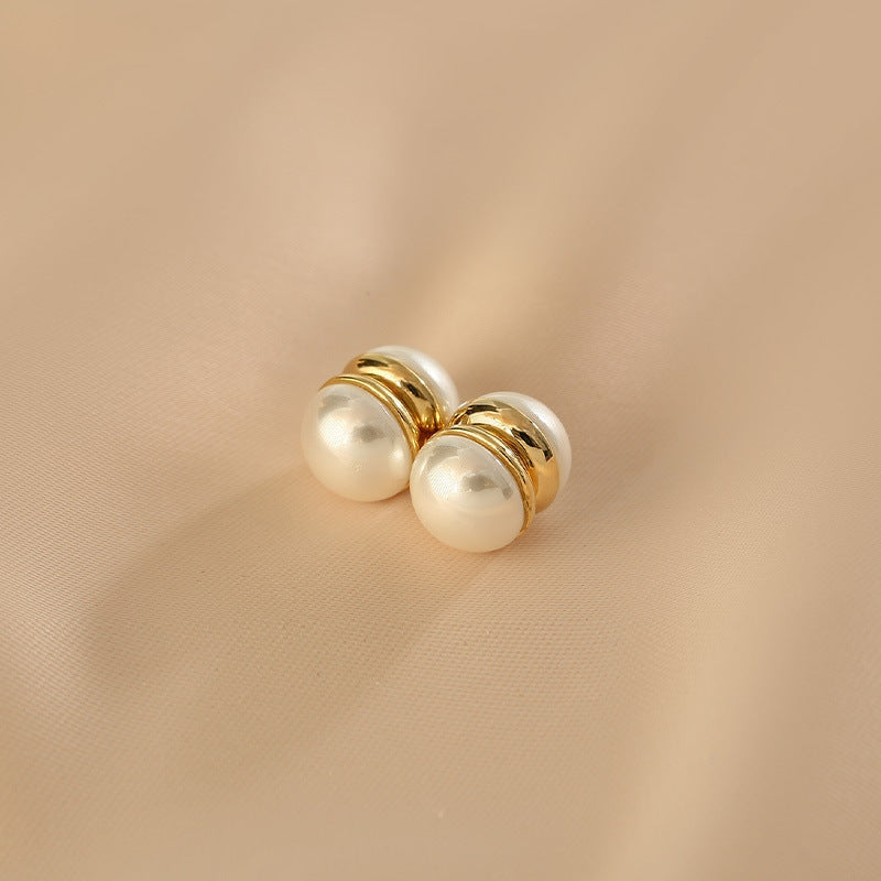 Magnetic Pearl Ear Studs – No Piercing Korean Style Alloy Earrings