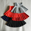 Girls Autumn Clothing Knitted Skirt High Waist Pleated Mini Skirt