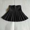Girls Autumn Clothing Knitted Skirt High Waist Pleated Mini Skirt