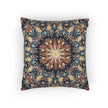 Geometric Mandala Woven Pillow | Boho Mosaic Throw Pillow