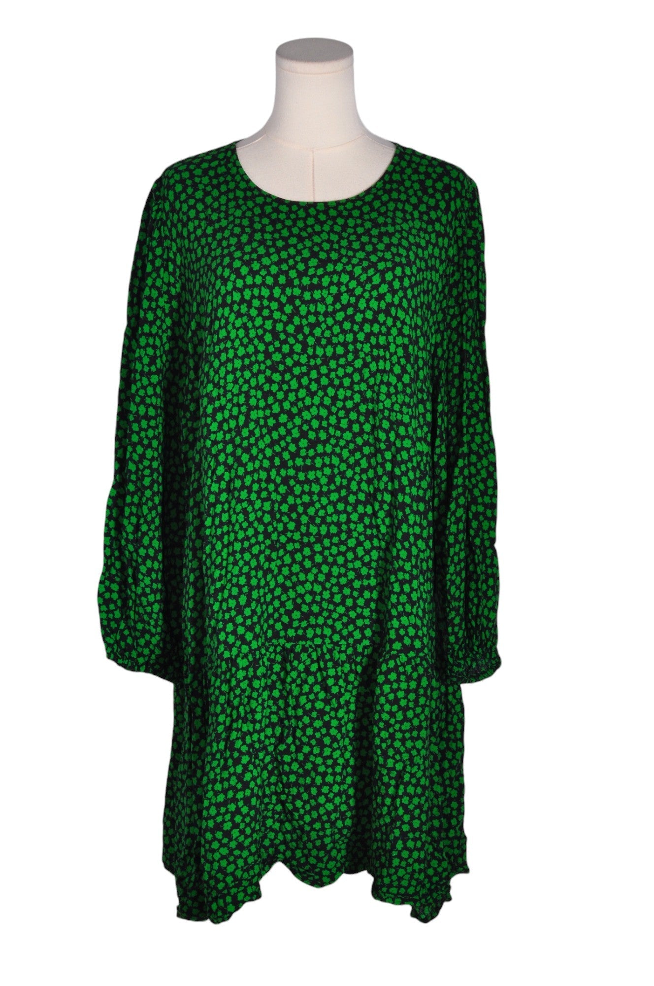 H&M Women Drop Waist Dresses Regular fit in Green - XL