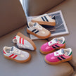 Boys' Casual Lace-Up Sneakers – Kids' PU Rubber Sole Sports Shoes