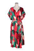 SHEIN Women Midi Dresses Regular fit in Red - 2XL