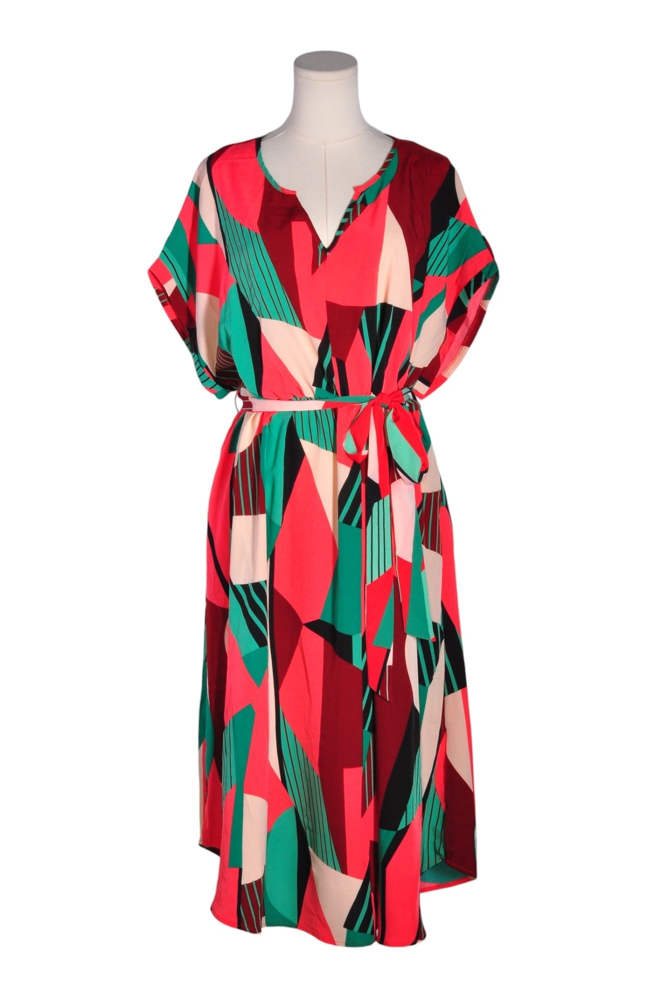 SHEIN Women Midi Dresses Regular fit in Red - 2XL