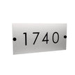 DeVille - Plaque d'adresse rectangle horizontale en stainless - 1740
