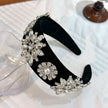 Retro Baroque Pearl Rhinestone Headband