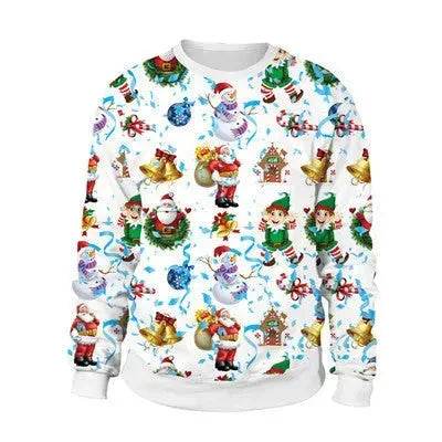 Ugly Christmas Sweater For gift Santa Deer Elf Funny Pullover