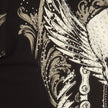 Women's Motorcycle Zip Up Hoodie with Rhinestone Skull & Wings