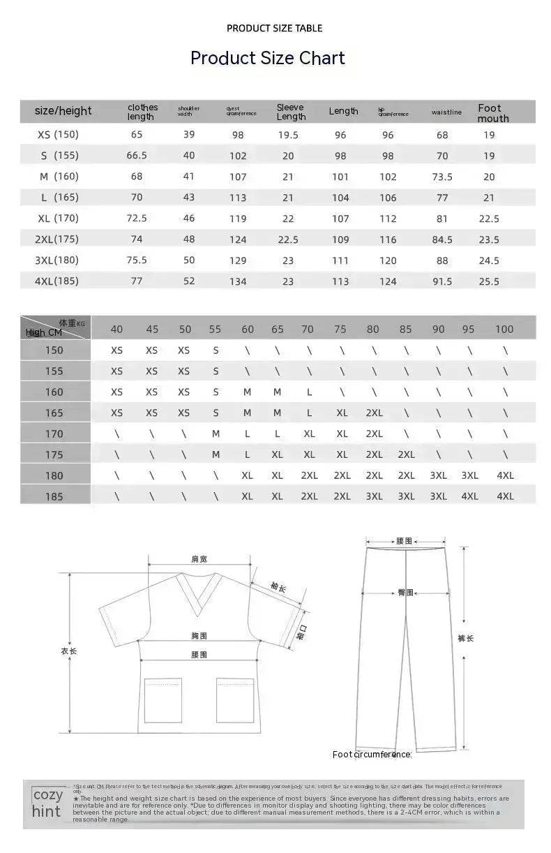 Surgical Gown Disposable Protective Pet Hospital Clothing Nurse Uniform Polyester Cotton