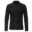 Solid color denim jacket shirt Jeans