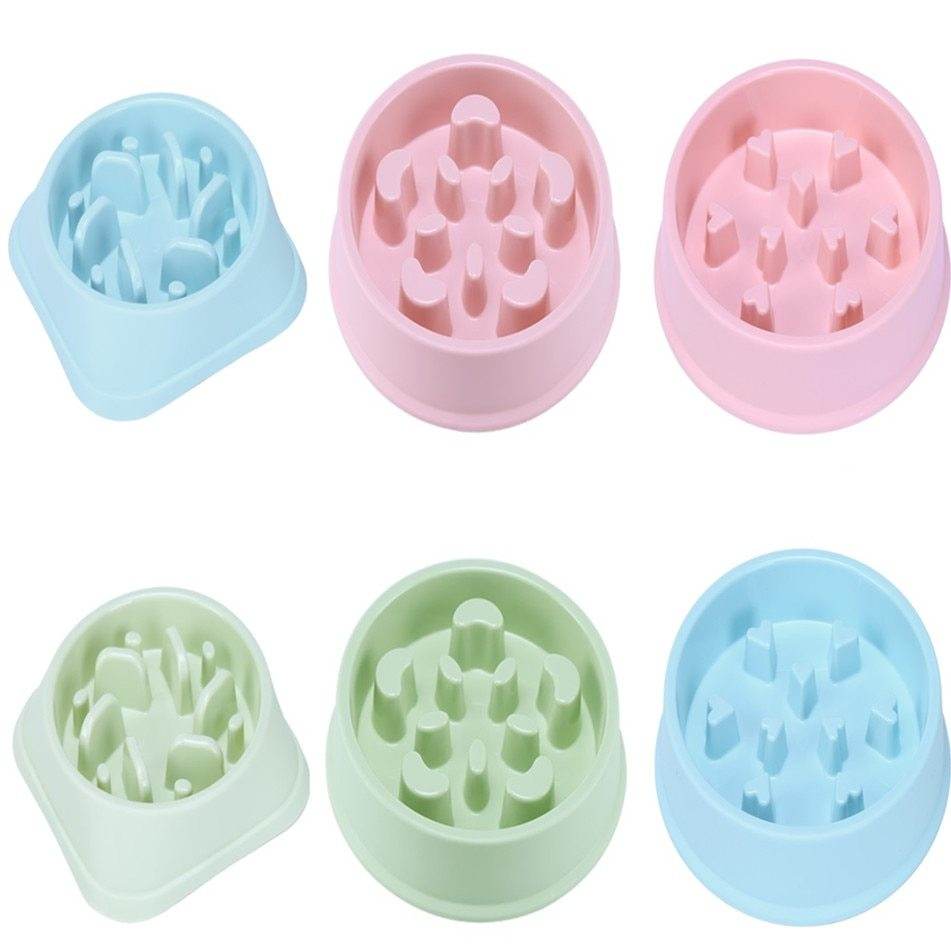 Slow Feeder Bowl for Dogs & Cats – Anti-Choking Puzzle Feeder (Blue, Green, Pink)