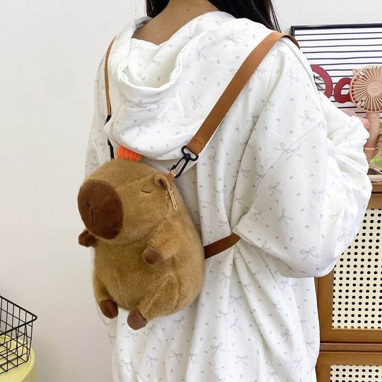 Cute Capybara Doll Bag Girl Student Backpack