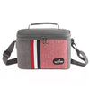 Striped Insulated Lunch Bag – Korean-Style Cloth Tote