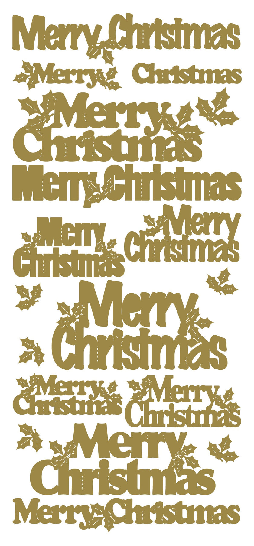 Peel-Off Stickers Merry Christmas var. sizes
