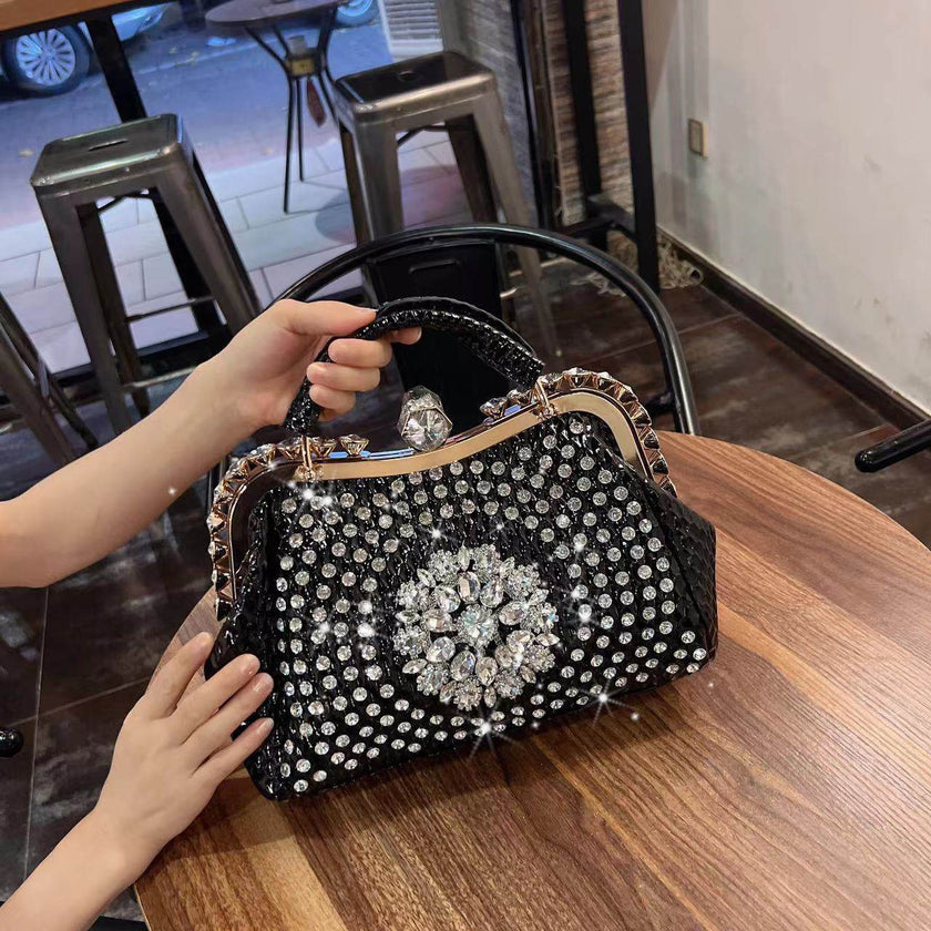 Luxury Large Capacity Diamond Inlaid Cross Body Handbag for women