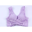 Front Cross Side Buckle Lace Side Non-Wire Sports Fitness Bra women
