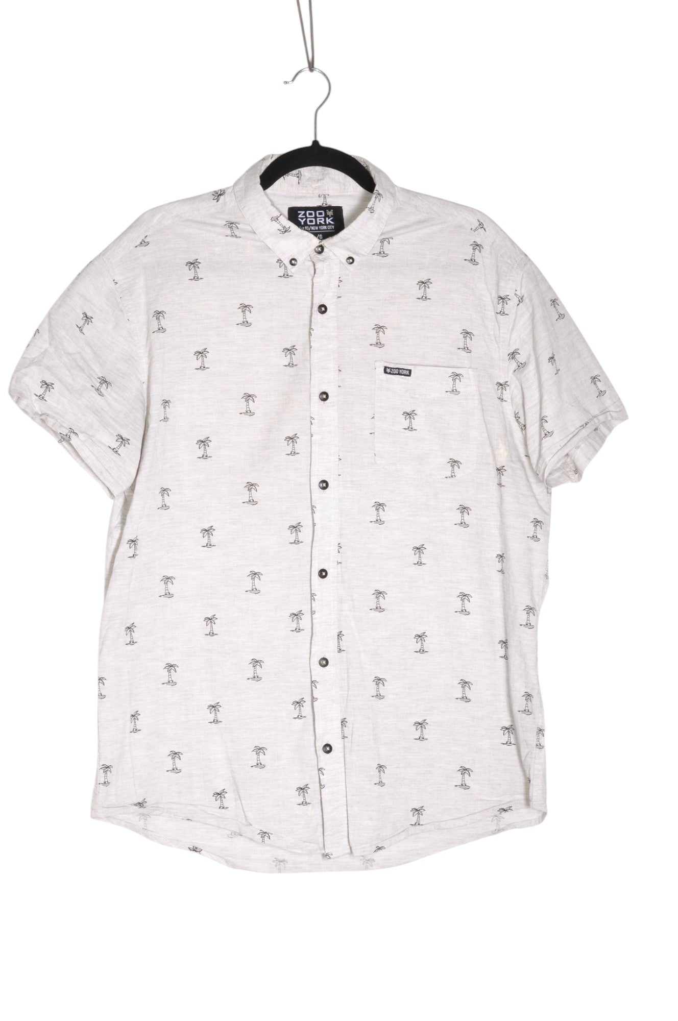 ZOO YORK Men Button Down Tops Regular fit in Gray - L