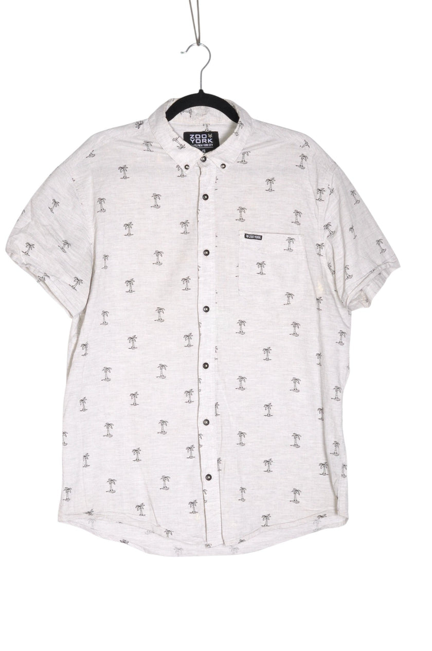 ZOO YORK Men Button Down Tops Regular fit in Gray - L