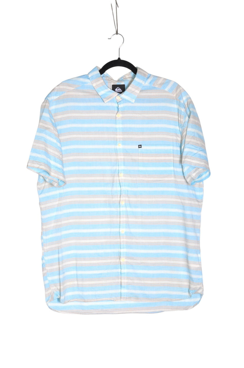 QUICKSILVER Men Button Down Tops Regular fit in Blue - XL