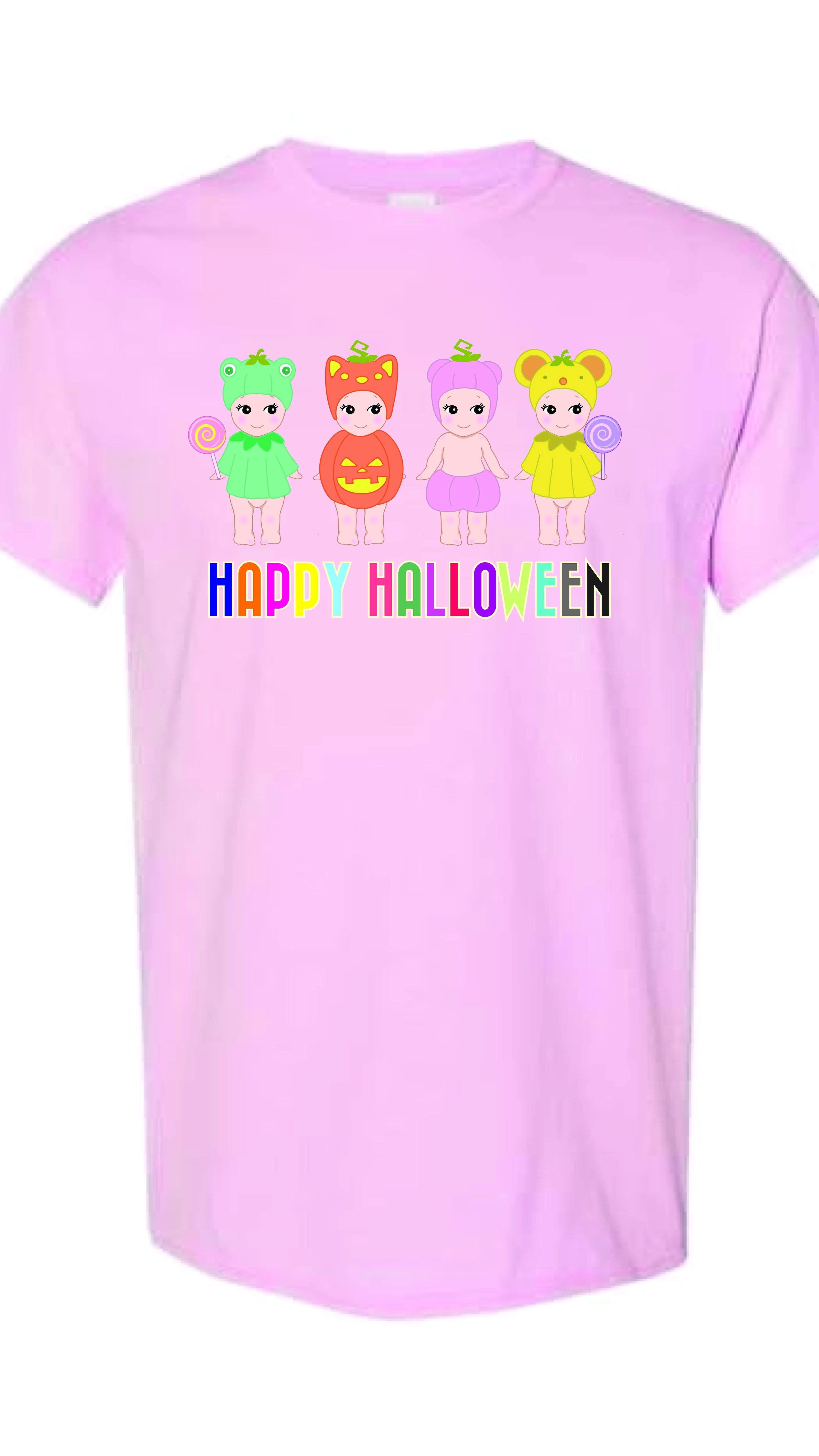 [Adult size] Halloween Sonny Angel T-Shirt – Cute Spooky Angel Graphic Tee, Unisex 100% Cotton
