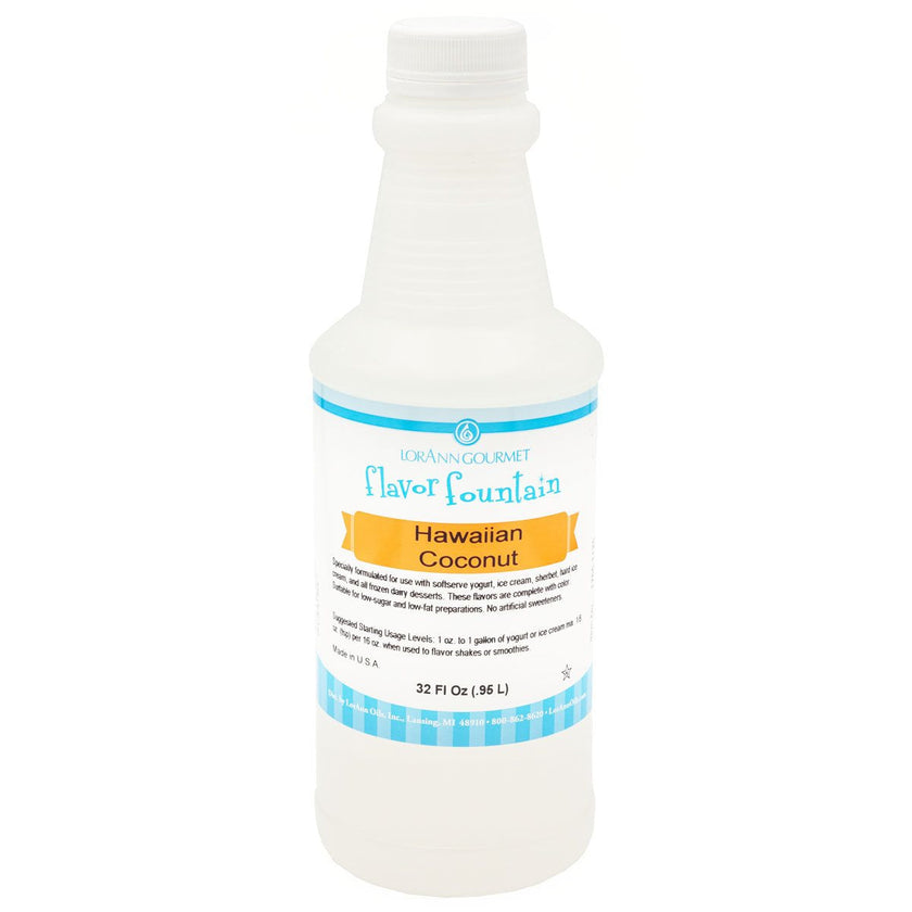 Hawaiian Coconut Flavor - 4 oz. - 32 oz. - Ice Cream and Beverage Flavors - LorAnn Oils - Canadian Distribution - Ships Free Within Canada on Orders Above CAD $199