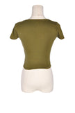 CHARLOTTE RUSSE Women Crop Tops Regular fit in Green - XS
