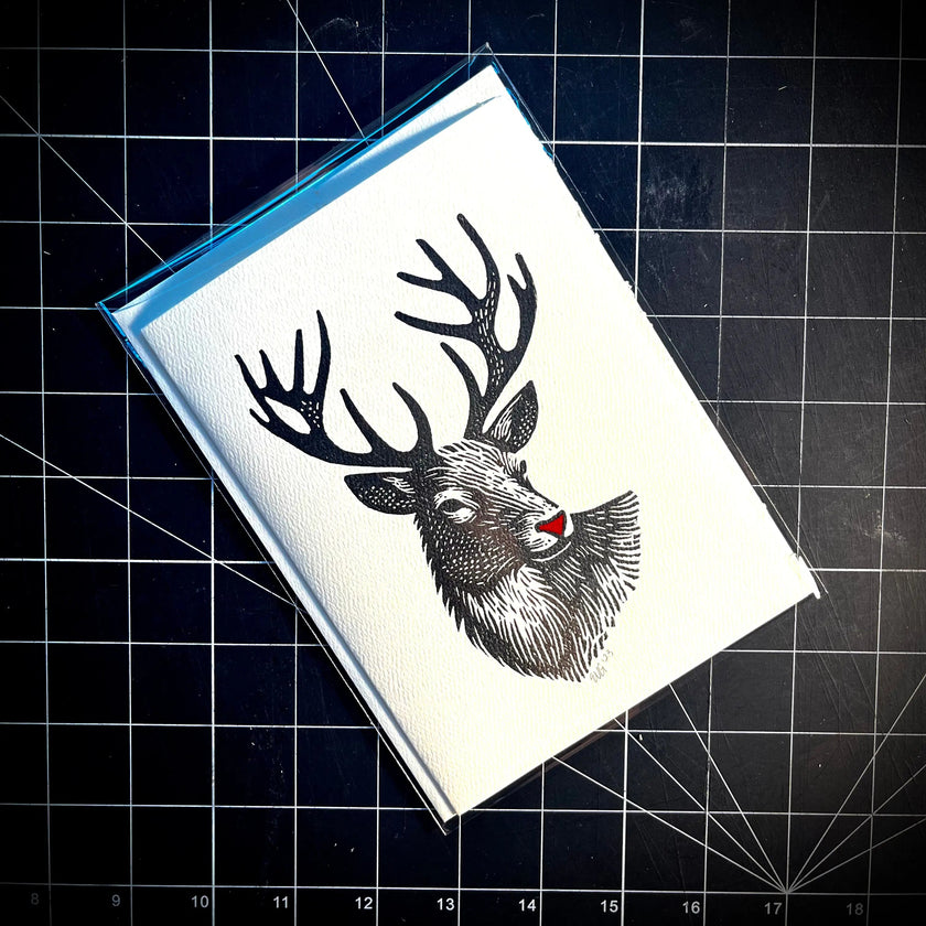 Guide My Slay Tonight Holiday Card | LINOCUT CARD