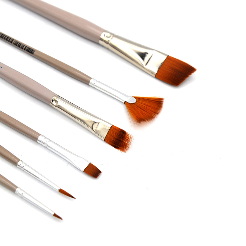 Comet - Golden Synthetic Short Handle Brush